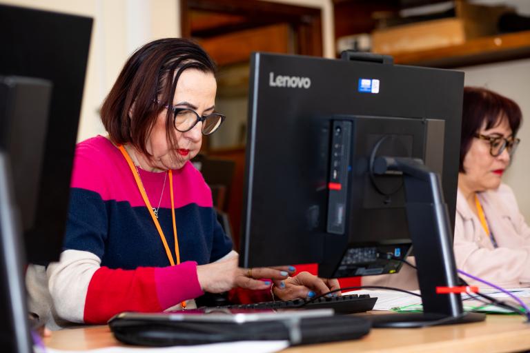 Person on computer